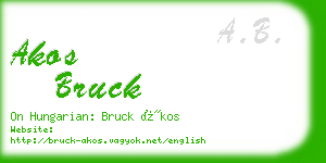 akos bruck business card